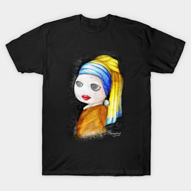 Classical Series: Toon with a Pearl Earing T-Shirt by Tooniefied